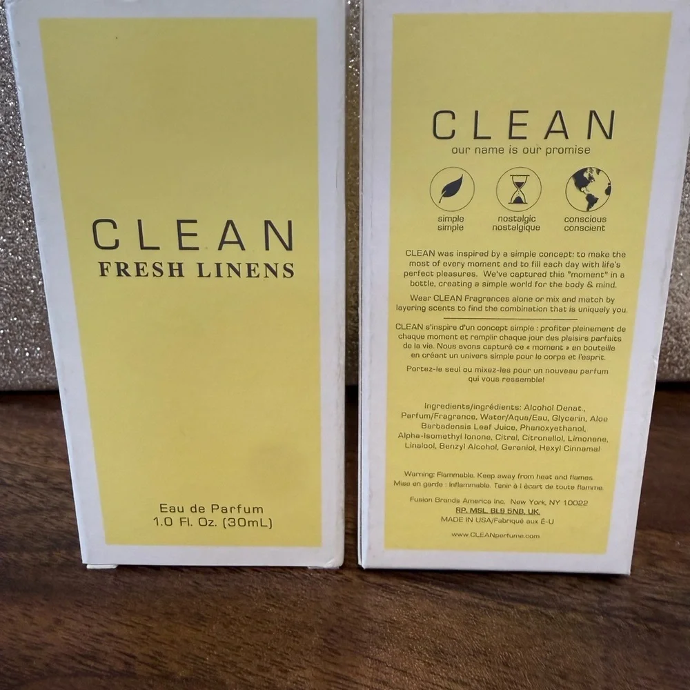 NIB CLEAN Fresh Linens 1 oz